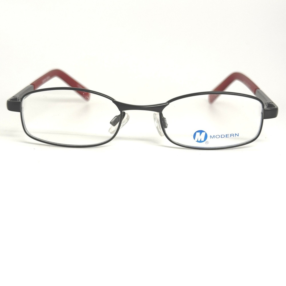 Modern Kendall Eyeglasses Frames Black Red 45-17-130 Oval Full Rim Glasses